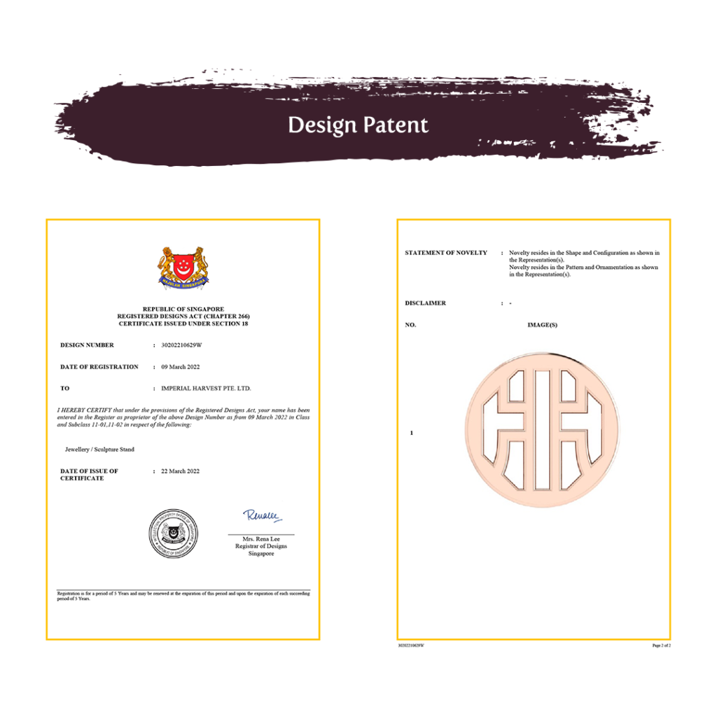Design Patent Product Certificate