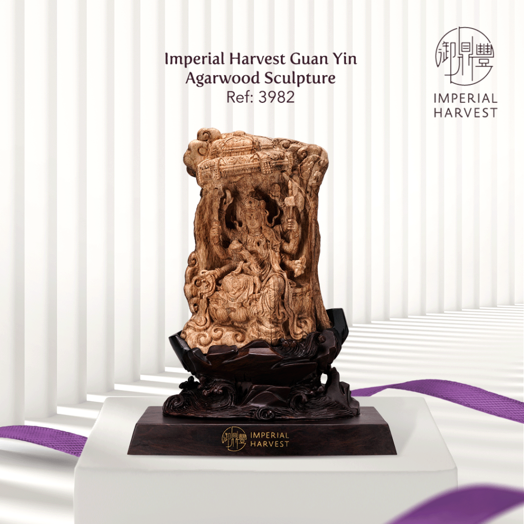 Imperial Harvest Guan Yin Agarwood Sculpture
