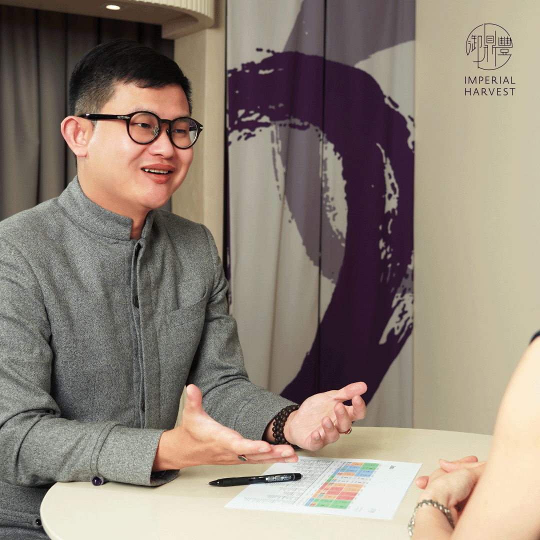 Blog 04.10 Imperial Harvest Fine Jadeite Tua Pek Gong MD Conducting Bazi Consultation