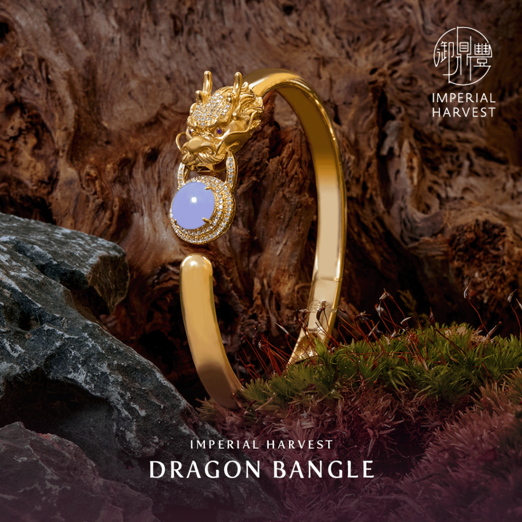 The Imperial Harvest Imperial Dragon Bangle in Yellow Gold