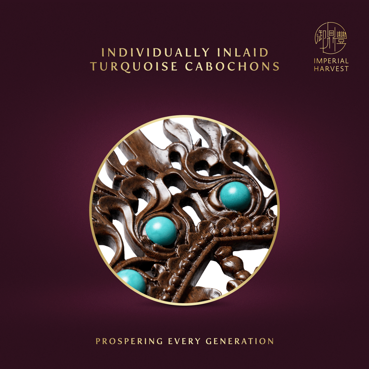 Individually Inlaid Turquoise Cabochons