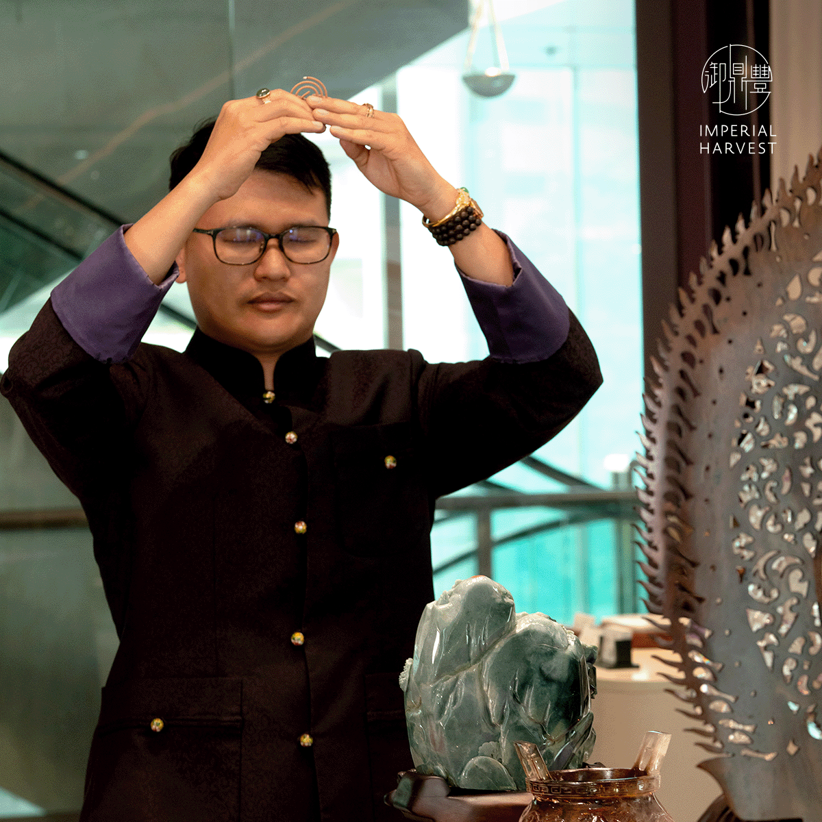 Master David Conducting Vesak Day Blessing Ritual