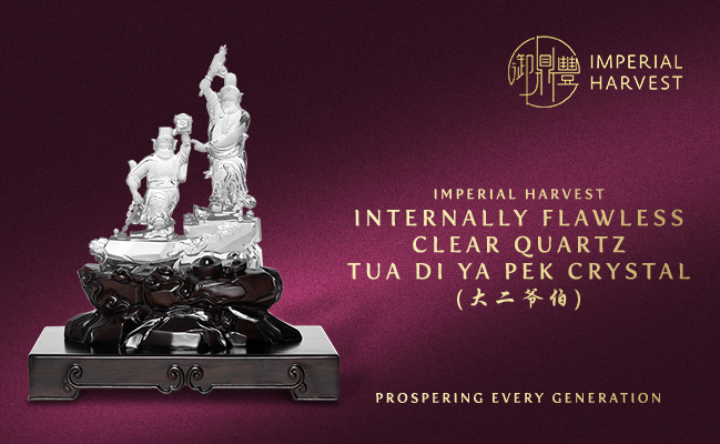 Imperial Harvest Internally Flawless Clear Quartz Tua Di Ya Pek Crystal (大二爷伯)