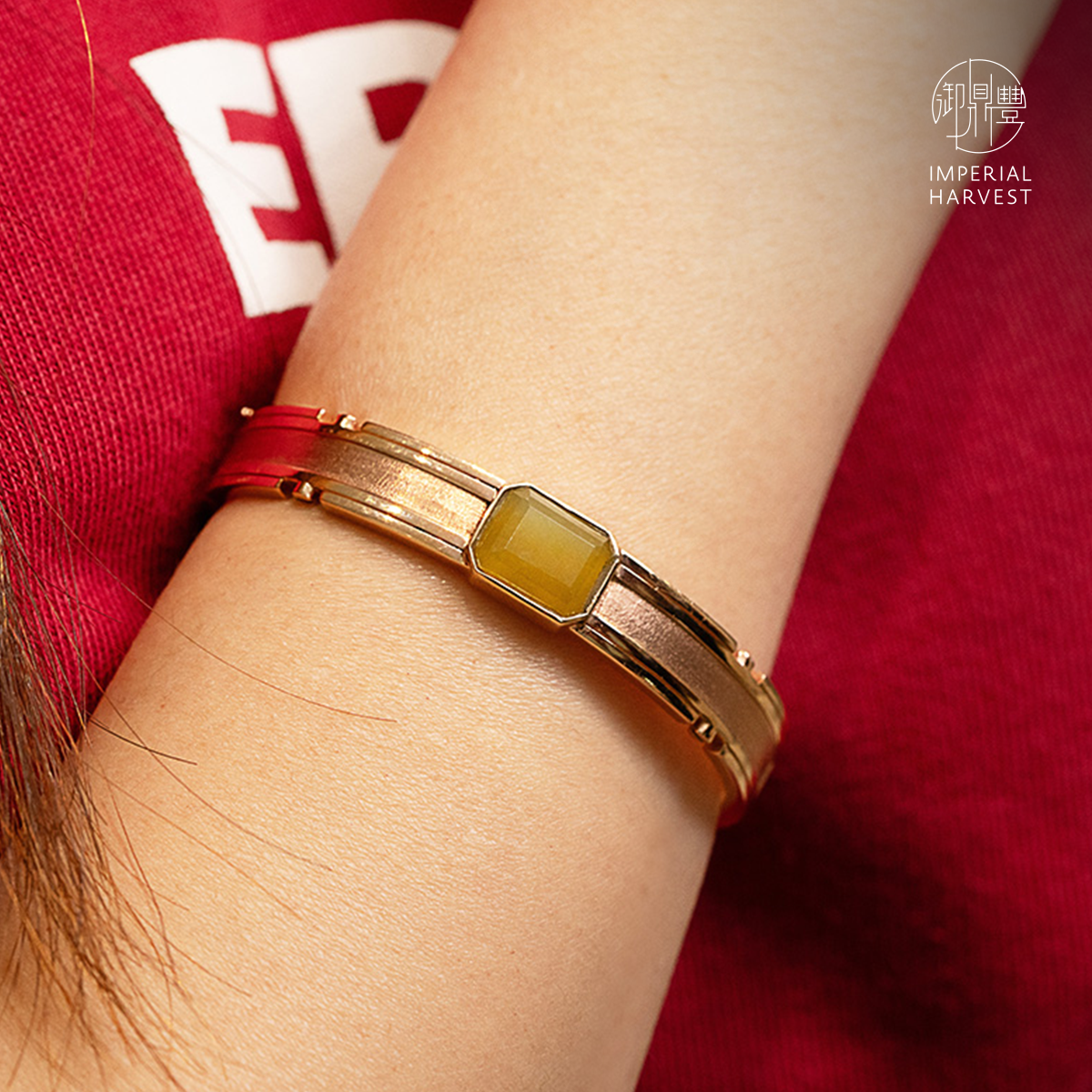 Blog 09.19 Imperial Harvest Stories Melina Melina wearing BOH Bangle