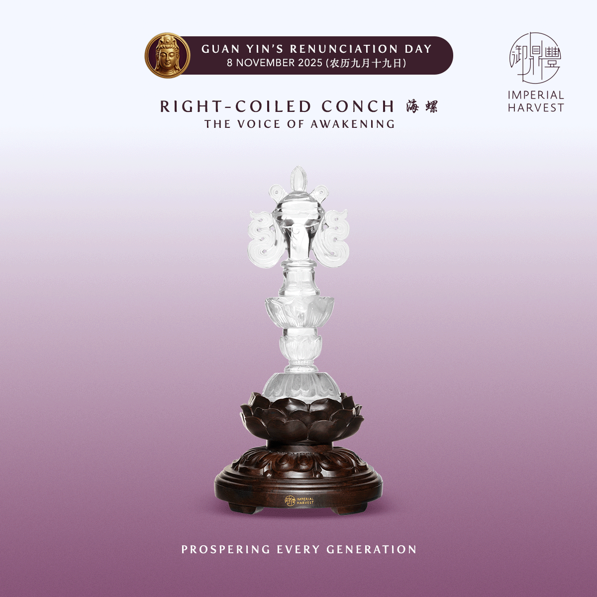 Blog 10.17 Guan Yins Eight Sacred Treasures Right Coiled Conch