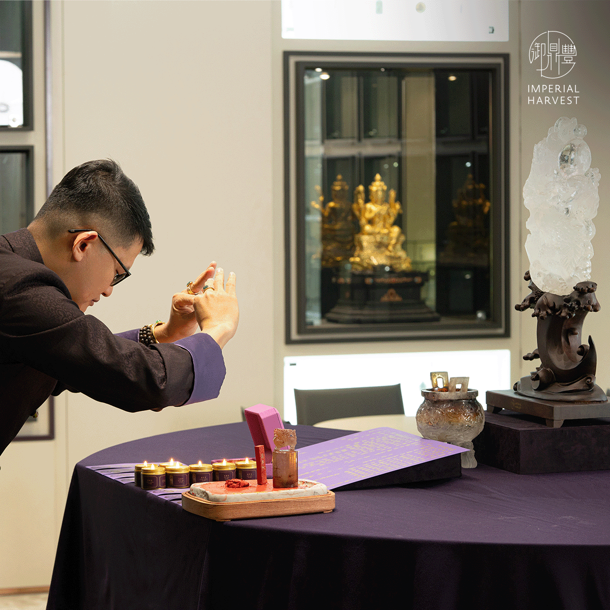 Blog 12.19 Imperial Harvest Clear Quartz Double Dragon MD in Winter Solstice Ritual 1