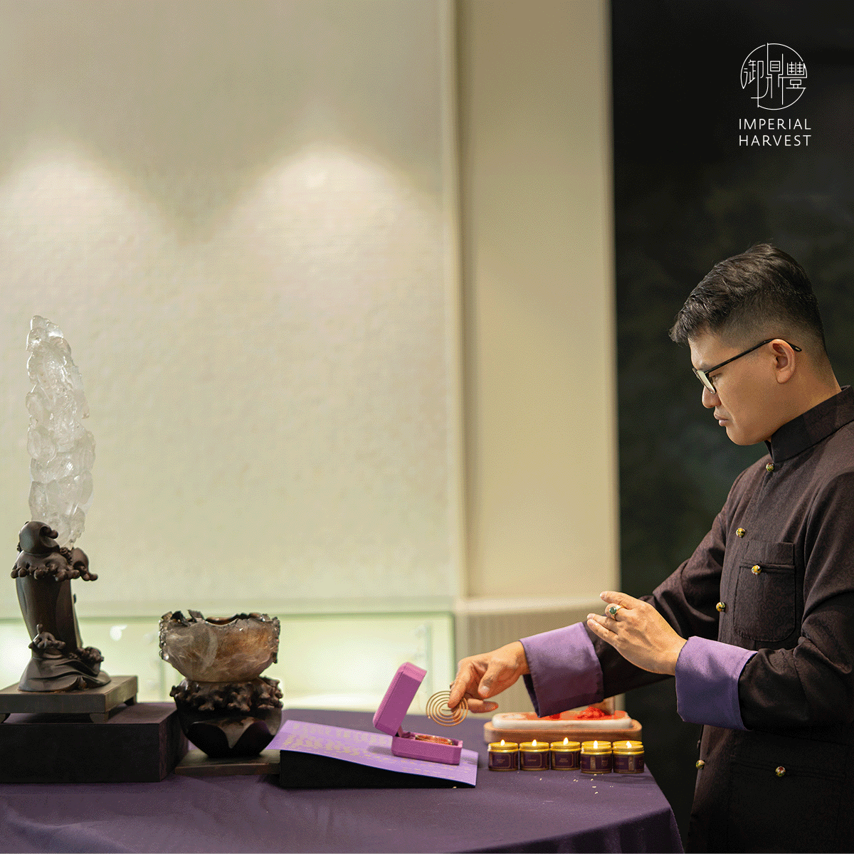 Blog 12.19 Imperial Harvest Clear Quartz Double Dragon MD in Winter Solstice Ritual 2