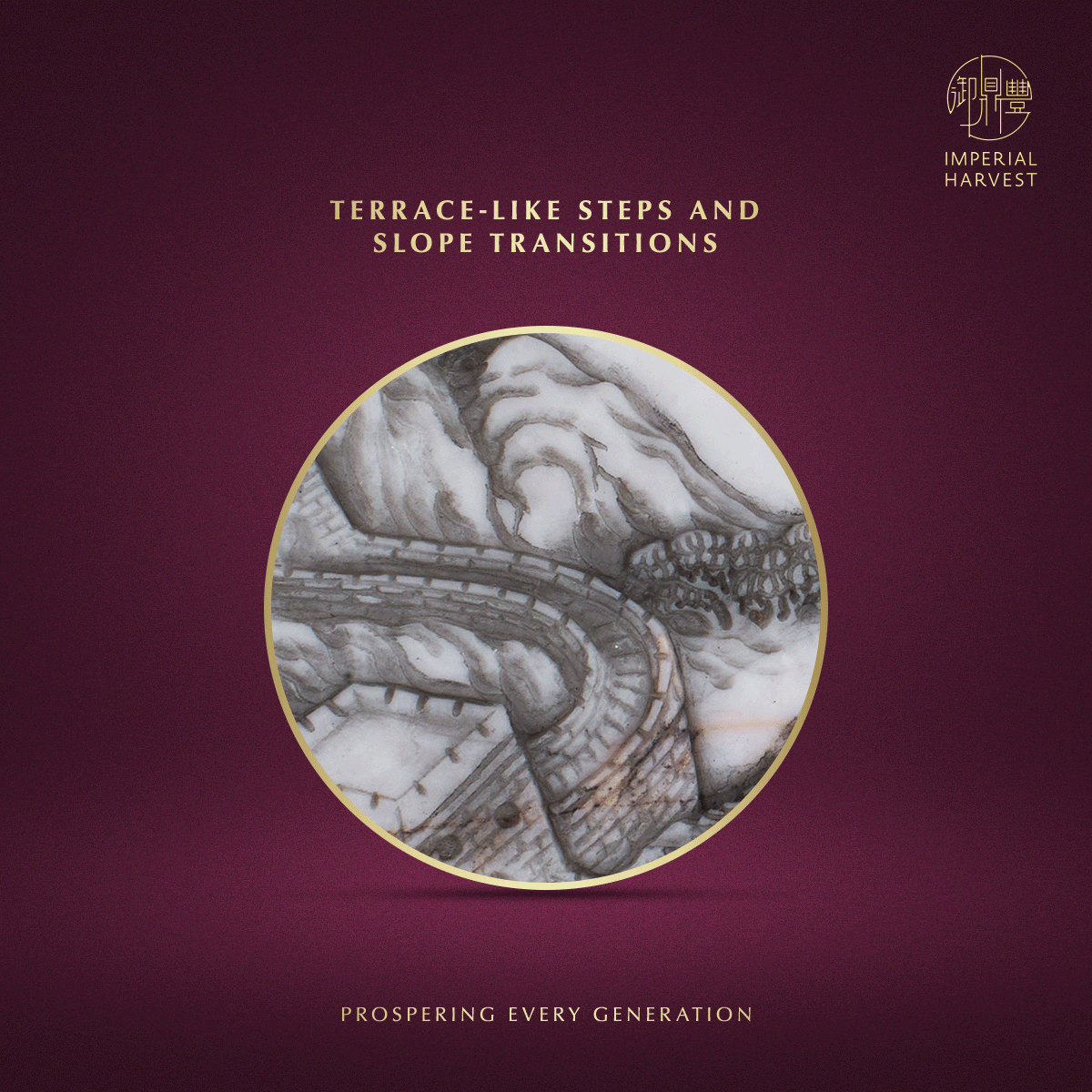 Blog 01.09 Imperial Harvest White Inkstone – Wall of China Edition Terrace like Steps