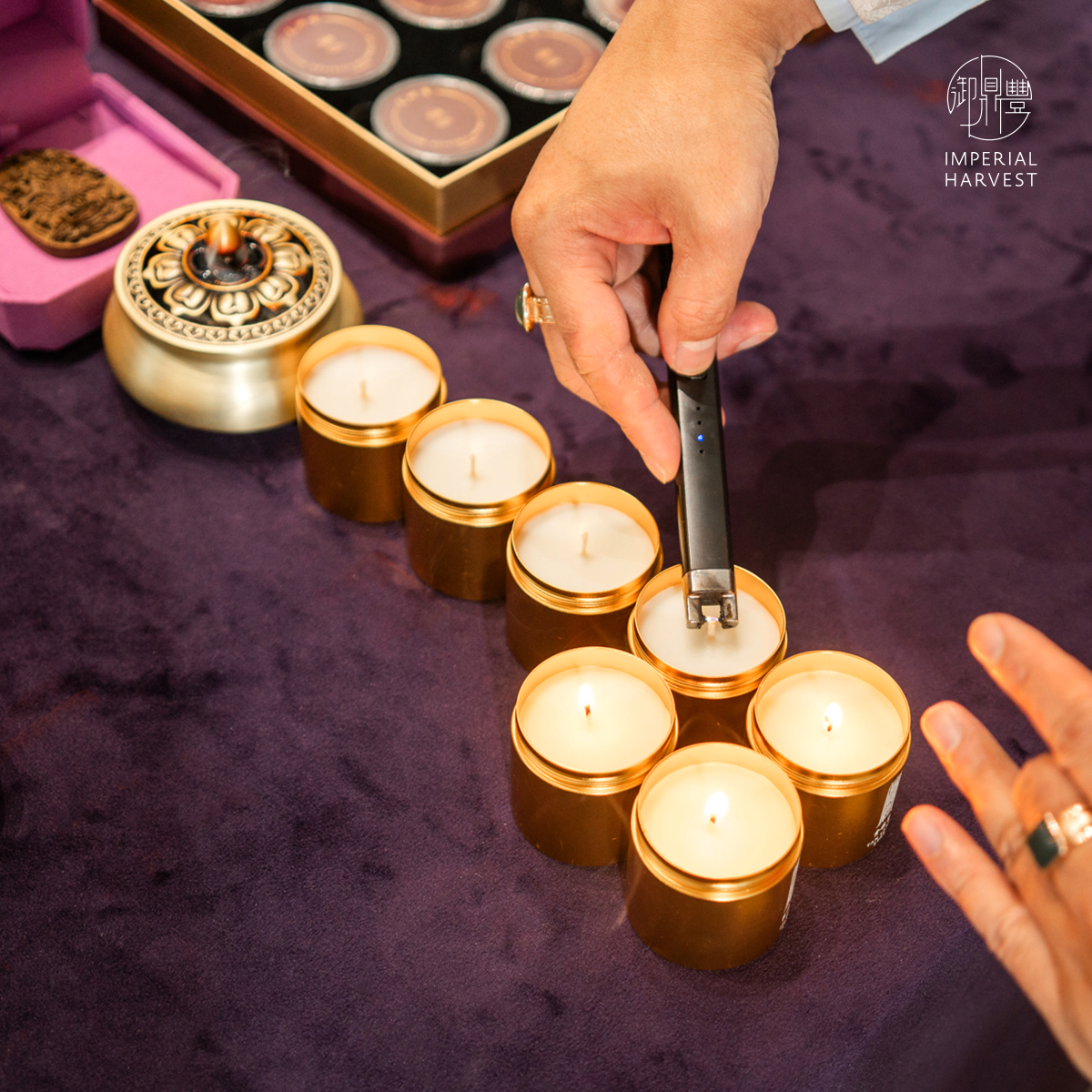 Blog 04.24 The Imperial Harvest Five Wealth Gods Blessing Ritual Big Dipper Candles