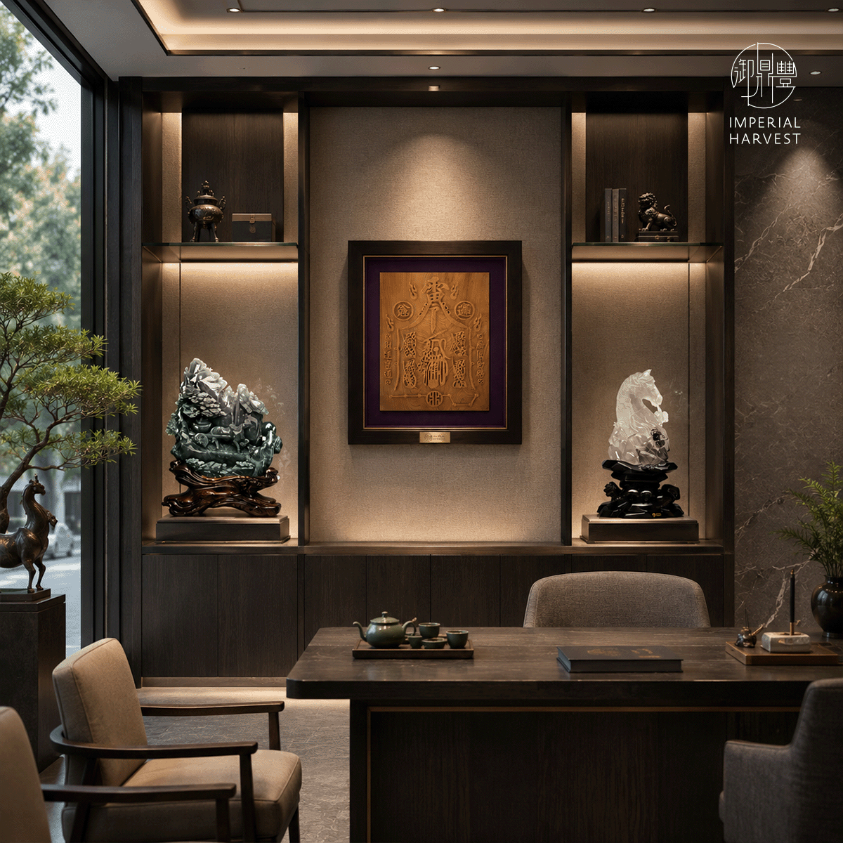Blog 05.29 Old Mountain Sandalwood Five Wealth Gods Talisman Tablet Collection Business Premises