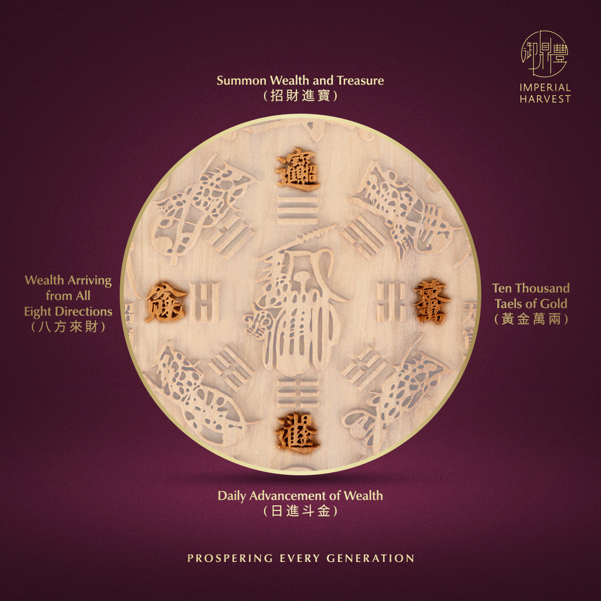 Blog 05.29 Old Mountain Sandalwood Five Wealth Gods Talisman Tablet Collection Eight Direction Wealth Command Talisman Tablet 4 Auspicious Symbols